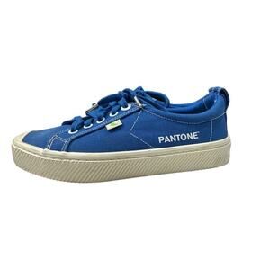 Cariuma X Pantone Classic Blue Canvas Pro Low Lace Up Sneakers Size 6 Walking